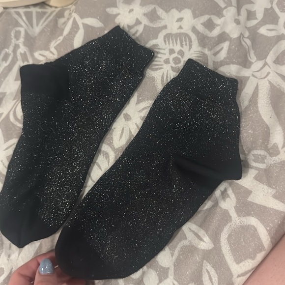 Gucci shiny metallic lurex socks fits women’s sz M - Picture 2 of 2